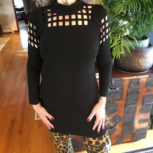 BodyCon Liya Dress with Windowpane Cutouts S/M